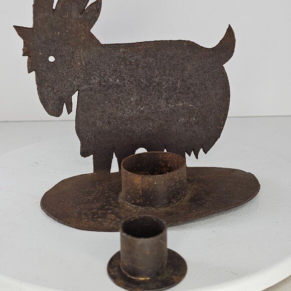 Vintage Goat Shaped Metal Candle Holder By Ørskov Orskov Design Nystad - Picture 7 of 8